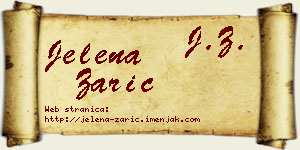 Jelena Zarić vizit kartica